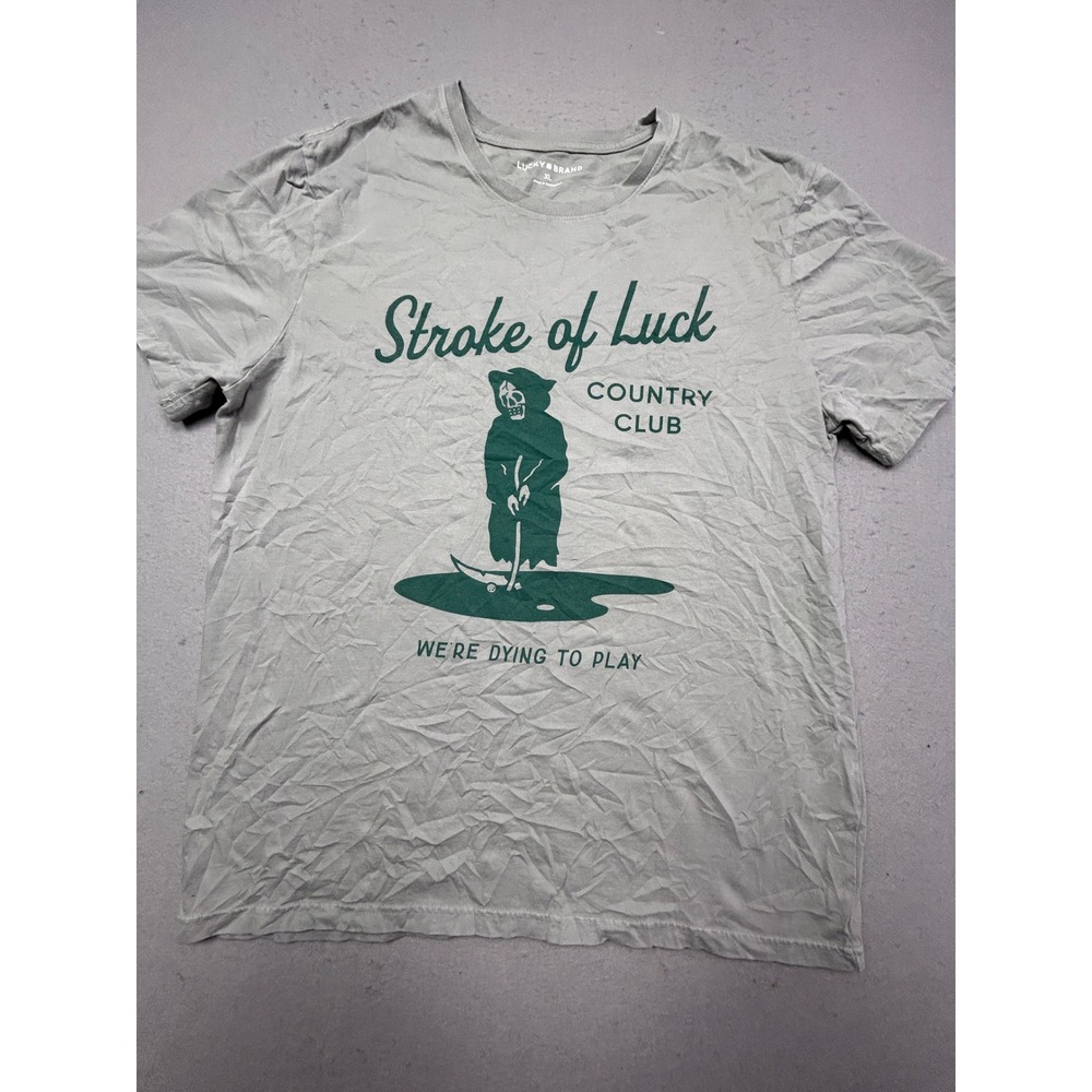 Lucky Brand T-Shirt 100% Cotton Sage Green XL Mens